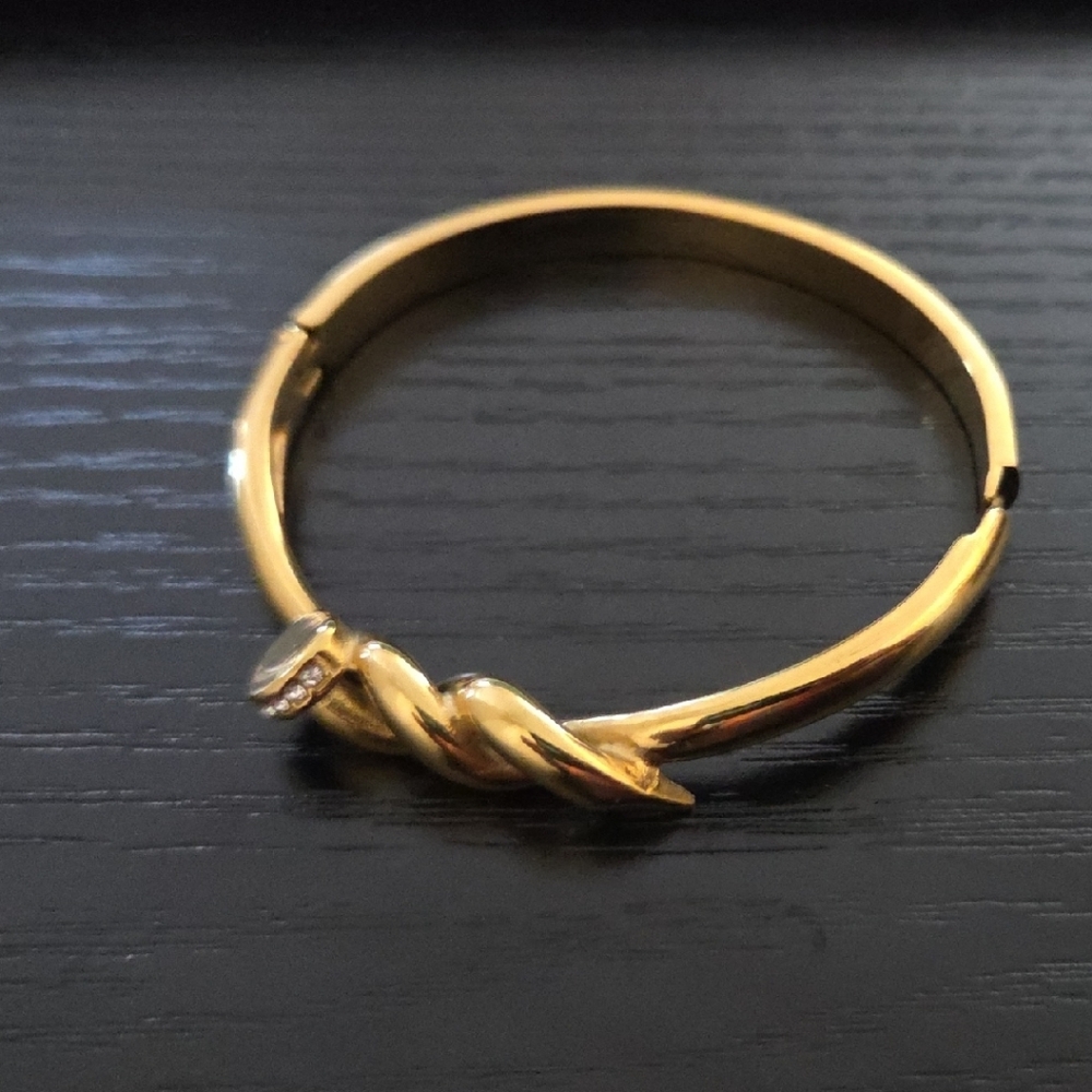 18K Gold Plated Twisted Nail Bracelet